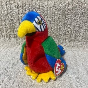 Ty Beanie Baby Jabber. Colorful parrot. No flaws